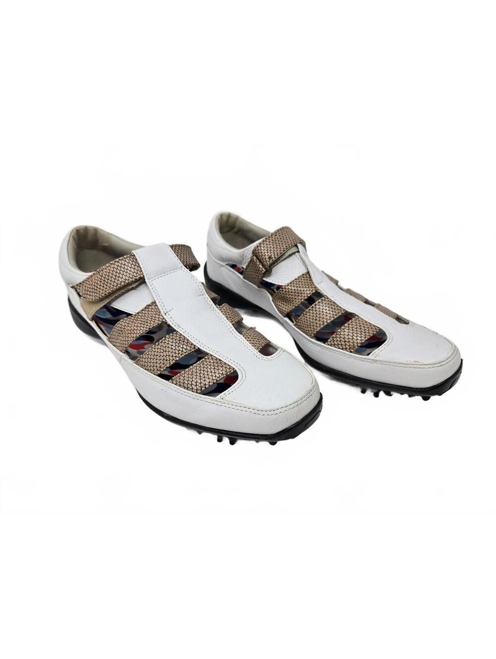 FootJoy Lowpro Women's White and Beige Sport Sandals Size 8